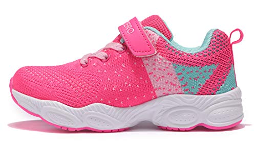 Vivay Tennis Shoes For Girls Sneakers Lightweight Running Shoes (Pink, Size 13 Little Kid) #TOP4