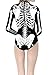 Timemory Women Digital Skeleton Print Tight Stretch One-piece Swimsuit Bodysuit Print #21 One Size