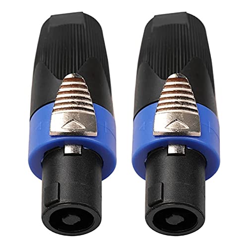 Erh India (Pack of 2 4 Pin Plug Audio Cable Plug Socket Adapter B...