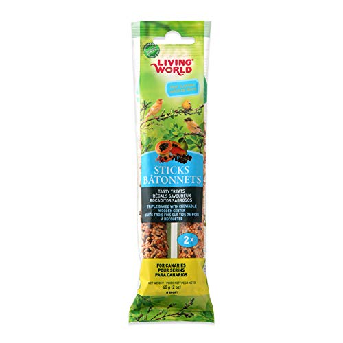Living World Canary Sticks-Fruit Flavour-60gm (2 Ounce), 2-Pack
