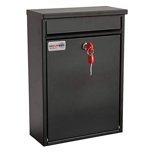 SECURIKEY STANDARD SIZED SECURITY POST BOX  FRONT LOADING
