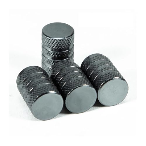 BFDREAM 4 Uds. Vástago de válvula de neumático de Coche Tapa de válvula de neumático de Estilo moleteado vástago de Rueda de neumático de Aluminio Tapa de válvula de Aire Accesorios de Coche