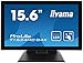 Produktbild iiyama ProLite T1634MC-B4X 39,5cm (15,6 Zoll) LED-Monitor WXGA 10 Punkt Multitouch kapazitiv (VGA, DVI, USB für Touch, IP54) schwarz