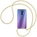 Produktbild mtb more energy® Handykette kompatibel mit Xiaomi Redmi 9 (6.53'') - Metallkette (Gold) - Smartphone Hülle zum Umhängen - Anti Shock Full TPU Case