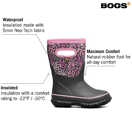 Image of BOGS Grasp Kids Waterproof Rain Boots, Insulated Winter Snow Boots | Winter Boots, for Rain, Snow & Mud with Easy Pull-On Handles for Toddlers, Boys & Girls, All-Weather Protection