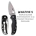 Spyderco Native 5 Pocket Knife - Black Carbon Fiber Handle with PlainEdge, Full-Flat Grind, CPM S90V Steel Blade and Back Lock - C41CFFP5