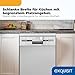 Exquisit Geschirrspüler | 9 Maßgedecke, Energieklasse E, 49 dB Geräusch | 7 Programme, Extra-Trocknung, Startzeitverzögerung, Vorspülen, Power+, Wasserschutz, Geschirrkorb | GSP59309-030E silber