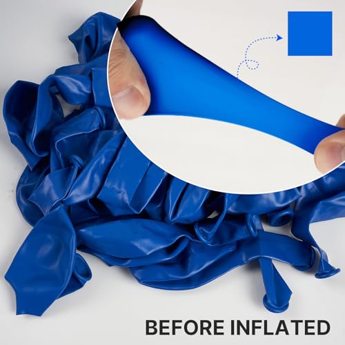 Image of PartyWoo Royal Blue Balloons 50pcs of 5 Inch Dark Blue Latex Balloons for Wedding Baby Shower Gender Reveal Anniversary Graduation Under The Sea Men Birthday Bachelorette Party Decorations Blue-Y5