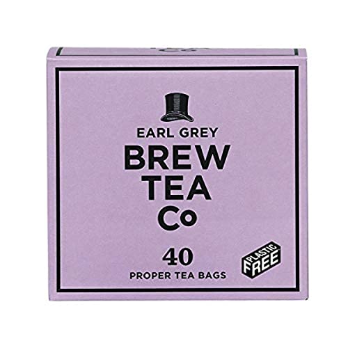 Brew Tea Co - Earl Grey Proper Tea Bags - Light & Fragrant Tea - 40 Tea Bags