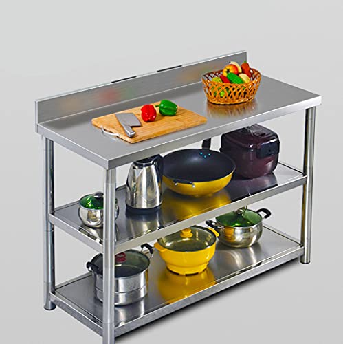 SHIJIANX Edelstahltisch Arbeitstisch Küchentisch-Edelstahlregal-Mehrschicht-Lagerregal-Plattform-Werkbank (90cm×50cm… – Bild 7