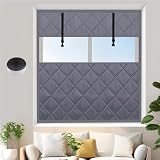Copertura Isolante Per Finestre Riutilizzabile Kit Di Isolamento Per Finestre Autoadesivo Copertura Termica Per Finestres Design A Rullo Per Condizioni Climatiche Fredde(Grigio,90x200cm)