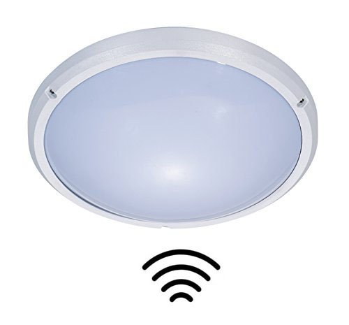 ZEYUN HF Sensorleuchte, LED Deckenleuchte mit Bewegungsmelder, eingangsleuchte mit bewegungsmelder, treppenhaus beleuchtung led mit bewegungsmelder IP54 332mm nur 86mm höhe (LED mit Bewegungsmelder) Cover