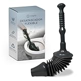 CUQOO Desatascador de fregadero e inodoro resistente, de cabeza pequeña, de grado industrial, desatascador de drenaje flexible para baños, cocinas y duchas