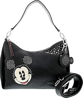 Desigual Women's Accessories - Borsa a mano in poliuretano, colore: Nero, Nero