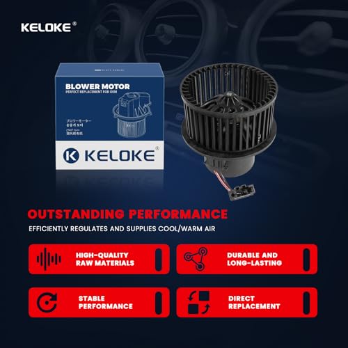 Image of KELOKE Front AC Heater Blower Motor w /Fan Fit for Land Rover & Volvo