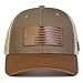 SPGRDER American Flag Trucker Hat, Breathable Mesh Snapback Baseball Cap for Men Women, Adjustable Fit Hat, Khaki