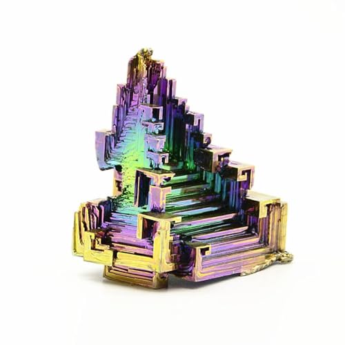 Cristal de bismuto bruto en torre rascacielos mineral de energía para decoración de brujas 100g 2