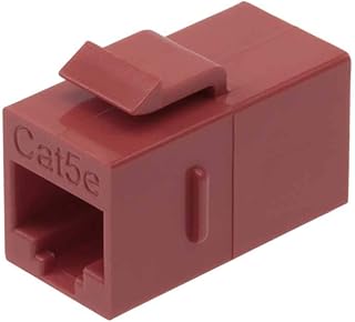 Cat5e Inline Coupler w/Keystone Latch - Red