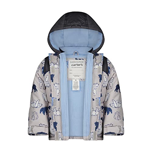 Image of Carter's Baby Boys' Toddler Water Resistant Two-piece Winter Snowsuit - Includes Snowsuit + Hooded, Fleece Lined Jacket
