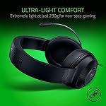 Razer Kraken X Lite Ultralight Gaming Headset: 7.1 Surround Sound Capable - Lightweight Frame - Bendable Cardioid Microphone - for PC, Xbox, PS4, Nintendo Switch - Classic Black