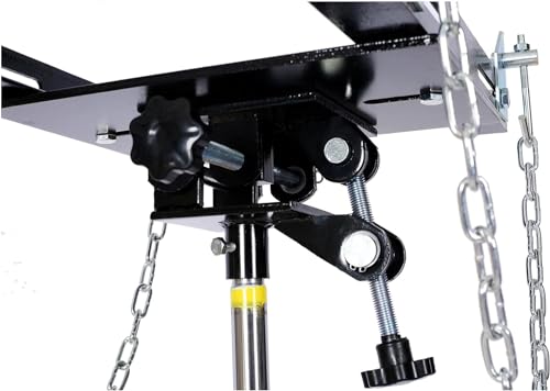 1660lbs Transmission Jacks, 2 Stage Telescopic Hydraulic Transmission Jack, 360° Swivel Adjustable Height 32\'\' - 70\'\', Pedal Operated Swivel Wheel Lift Hoist for Car - 0.75 Ton - Thumbnail 6