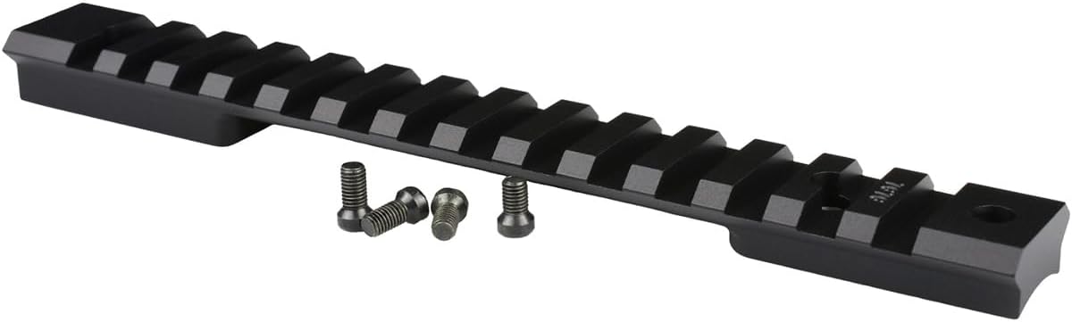 WARNE 7654M Weatherby Mark V Mag 9 Lug Mountain Tech Tactical Rail, Tapered 6-48 Screws, 7075/T6 Aluminum