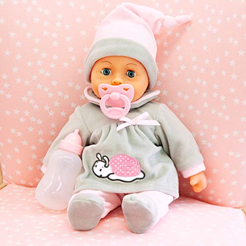 Bayer First Words Interactive Baby Doll with Sounds, Sleepy Eyes & Accessories by Bayer - Image 3