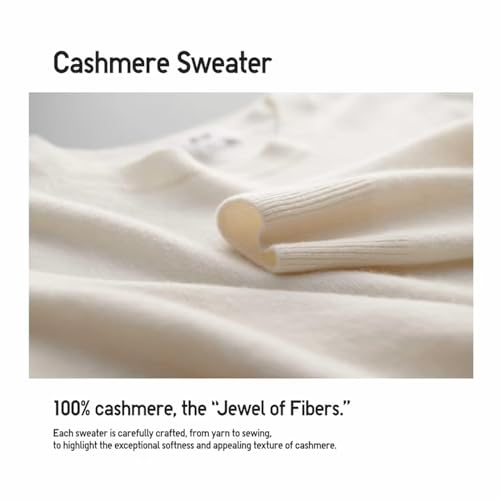 Petigl Cashmere Sweaters For Women, 100% Cashmere Crew Neck Long Sleeve Soft Pullover Sweater  thumb #4