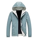 Xmiral Trendige tägliche Arbeitskleidung für Männer lässige Sport-Lang-Blockierte Kapuzat-Jacke Outdoor-Lockere Winter Softshelljacke Herren
