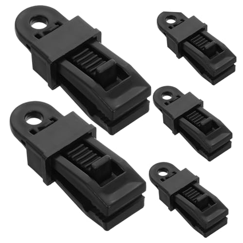 BESPORTBLE 5pcs Heavy Duty Tent Clips for Camping Tarp Clamps Lock Grip Versatile Fasteners for Awnings Car Covers and Outdoor Gear for Windproof Applications