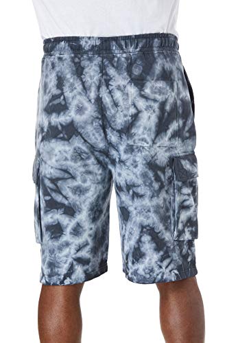 Kingsize Men's Big & Tall Fleece 10" Cargo Shorts - Big - 3Xl, Black #TOP2