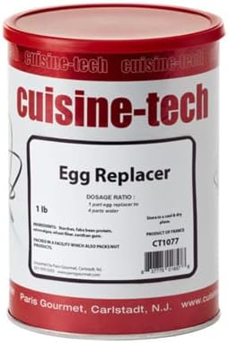 Cuisine-Tech Whole Egg Replacer For Baking, Whole Egg Powder, Whole Egg Replacer 1lb. Plant Based, GMO Free, Trans Fat Free.