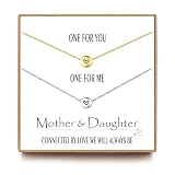 JOSYANDLOVE Mum and Daughter Necklace, Gift for Mum from Daughter, To My Mum 2 Heart Necklace, Thank You Mom Gift, Christmas Mother’s Day Jewellery