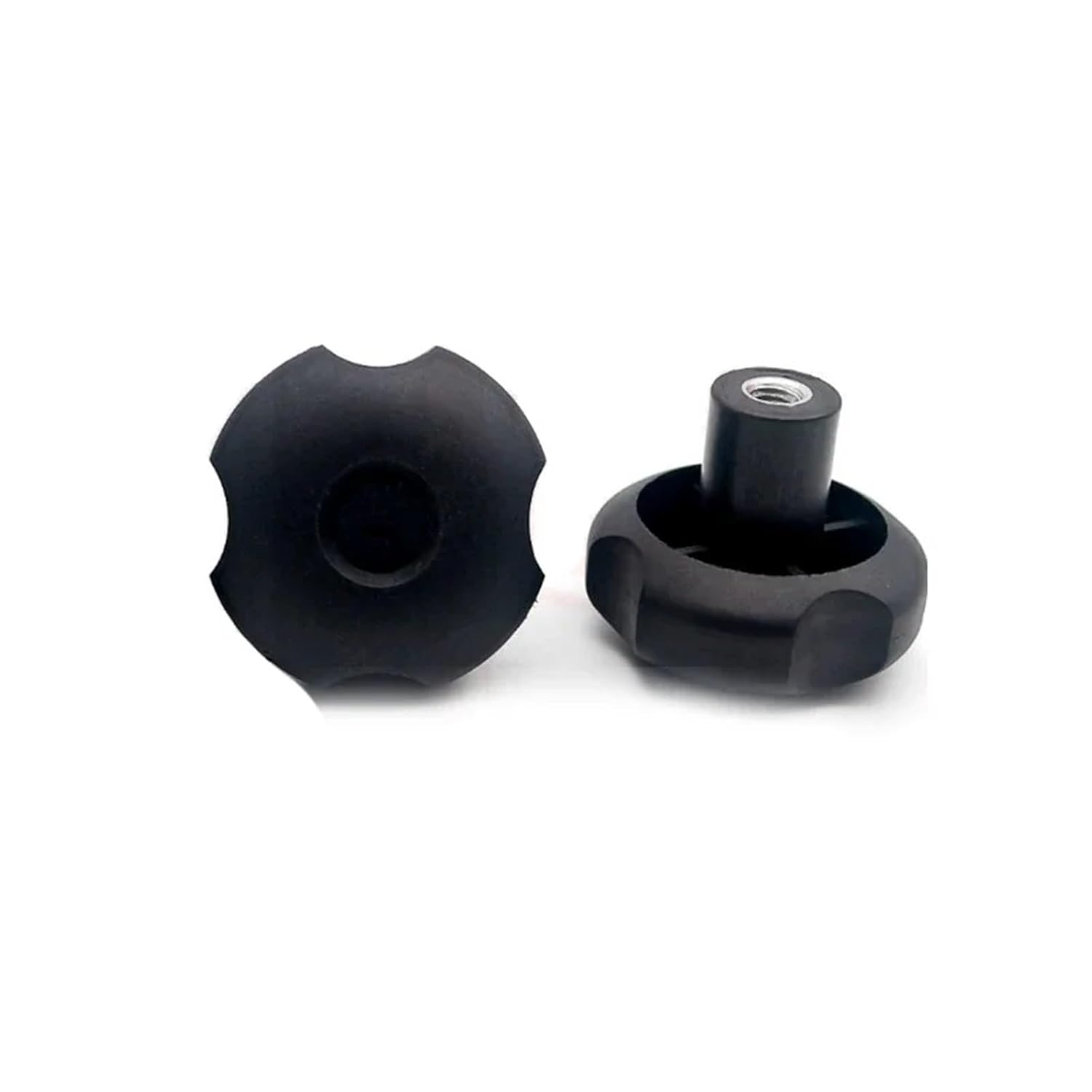 Stable 12pcs M10 Plastic Hand Screw Nuts Four Corners Bakelite Adjustment Knob Handle Nut Black Color 36-60mm Length(M10xD50mmx41mm)