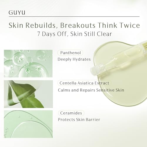 Image of 2.0 Salicylic Acid Serum | GUYU Tea Tree Face Serum, Blemish Spot Treatment | Panthenol, Centella Asiatica |0% Irritation for Sensitive, Blemish-Prone |Reducing Redness (0.05 Fl Oz x 30pcs)