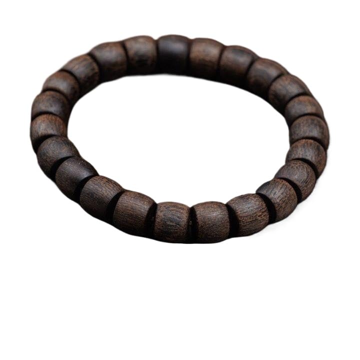 Perle de bois d'agar blanc du Vietnam 8x9mm | Bracelet chapelet olfactif et perles de bois naturel