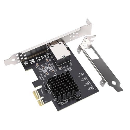 Sanpyl PCIe X1 Tarjeta de Red 10 Gigabit Ethernet Adaptador 10Gb Ethernet Disco sin Unidad PXE Soporte para Controlador RTL8127AT para Escritorio y Servidor miniatura 3