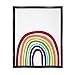 Stupell Industries Whimsical Asymmetrical Rainbow Stripes Modern Kids Design Floating Framed Wall Art, Design By Bronwyn Baker