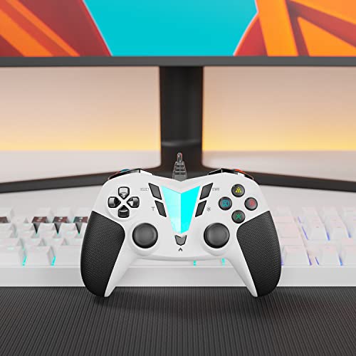 IFYOO PC Steam Game Controller, ONE Pro Wired USB Gaming Gamepad Joystick Compatible with Computer/Laptop(Windows 11/10/8/7/XP), Android(Phone/Tablet/TV/Box), PS3 - White&Black