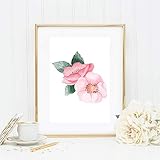 Din A4 Kunstdruck ungerahmt Blume Rose Teerose Blüten 