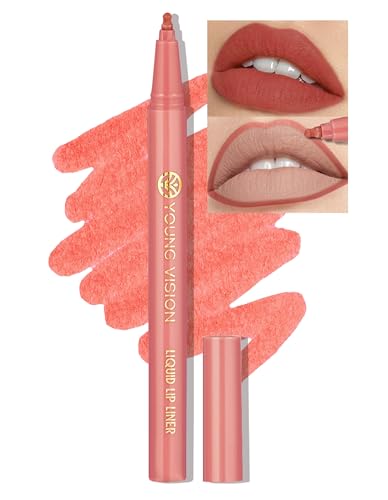 Jutqut Wasserfester Lipliner, Lippenstift Long Lasting, Waterproof Wischfest Lip Liner, Matte Liquid Lippenkonturenstift, High Pigmented Makeup Lip Pencil, Smooth Lippenliner, natürlich Lipstick, 03