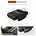 SereneSky.WQ Arm Rest Cover for Car Upgrade Memory Foam Console Cover with Cup & Phone & Tissue Box Holder,Universal Armrest Storage Box (Black)