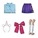 Twilight Sparkle Costume Blue Jk Uniform Halloween Outfit With Headwear