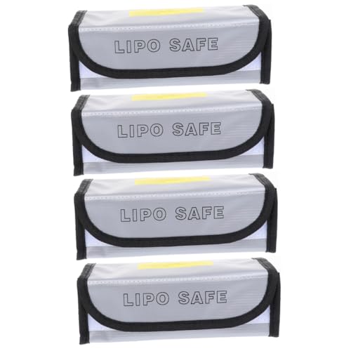 NUOBESTY 2 Set Borsa Antideflagrante Per Batteria Safebet Sacchetti Sacchetto Antiesplosione Per Batterie Sicurezza Sacchetto Di Protezione Della Batteria Borsa Ignifuga Silver 2 Pezzi*2