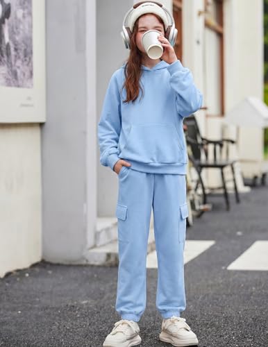 Image of Arshiner 2 Pieces Girls Outfits Fall Sweatsuits Sweatshirts and Sweatpants