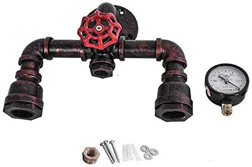 MQ Water Pipe Wall Sconces Lamp, Steampunk Fixtures 2 Lights Wall Mount E26 Socket Vintage Rustic Wall Light for Bathroom Hallway Basement Copper Color by MQ - Image 5