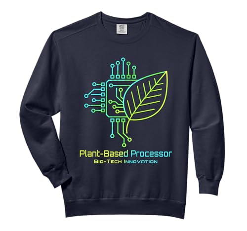 Sustainable Technology Circuit Board Leaf Eco-Tech Process Comfort Colors Adult Sweatshirt