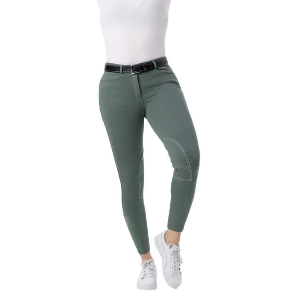 Riding World - Pantalones de equitación para mujer y niños Alexandrie | Pantalones de equitación con ribete en las rodillas de tela | con bolsillos delanteros | Leggings de equitación en seis colores
