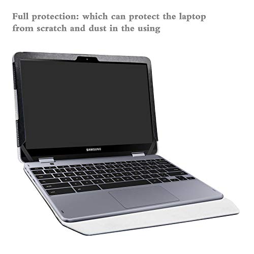 Alapmk Protective Case for 12" Lenovo IdeaPad Flex 3i Chromebook Gen 8 12/Samsung Galaxy Chromebook 2 360 12.4 XE520QEA/Samsung Chromebook Plus V2 XE521QAB XE521QAB XE520QAB XE525QBB,Black