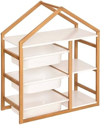 Atmosphera Bibliothèque 3 étagères "Bako" Blanc, 68x82 cm